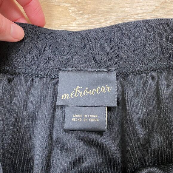 Metrowear Pleated Pattern Skirt Women's M Color Black - Picture 3 of 5